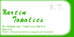 martin topolics business card